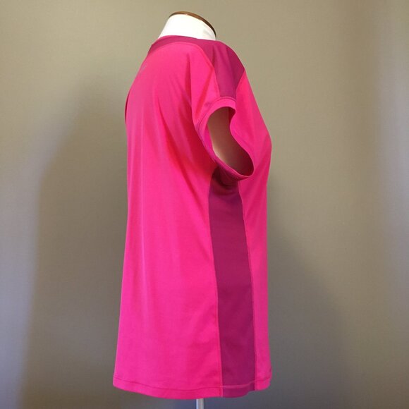 New Balance Two Tone Rose and Burgundy Almost Muscle Tee - Picture 5 of 16